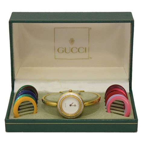 gucci interchangeable bezel|vintage gucci watch with bezels.